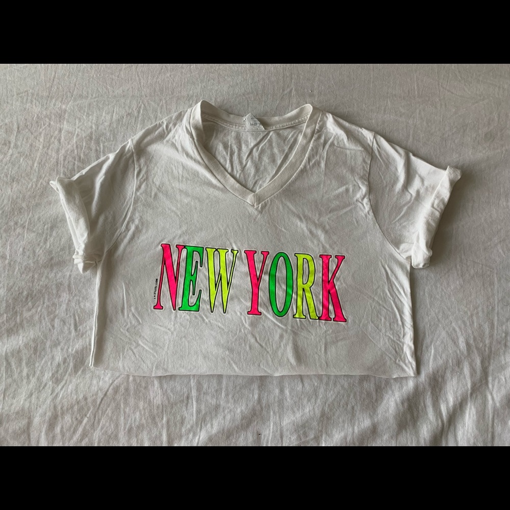 New York cropped tee